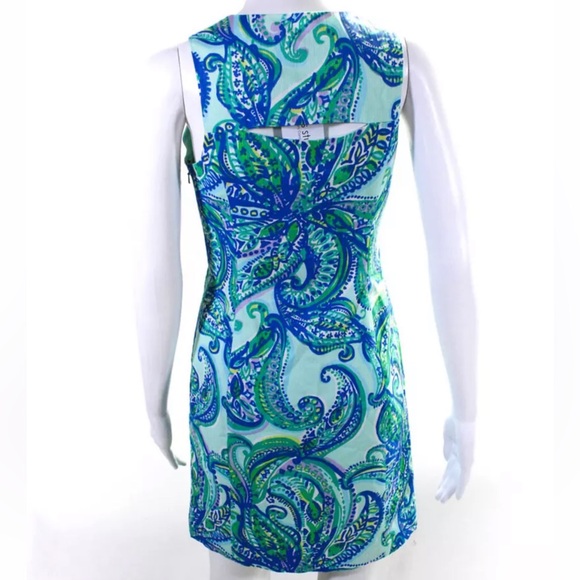 Lilly Pulitzer Penelope Shift Dress Poolside Blue Keep It Current - Picture 4 of 5